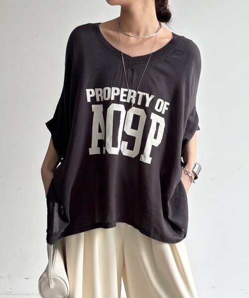 tシャツ シアーポンチョロゴTEE レディースの画像