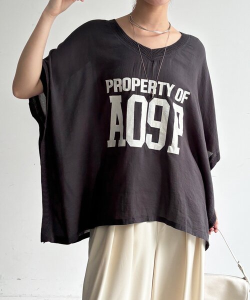 tシャツ シアーポンチョロゴTEE レディースの画像