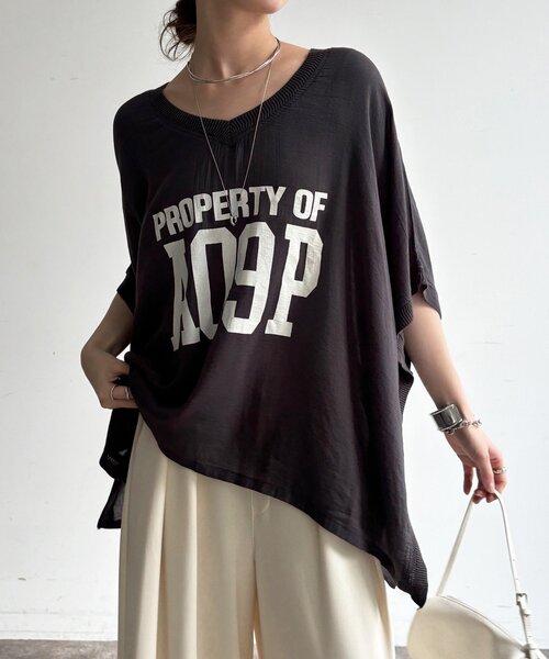 tシャツ シアーポンチョロゴTEE レディースの画像
