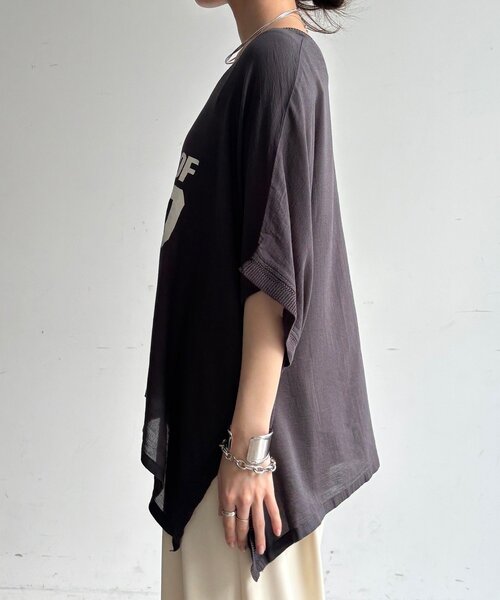 tシャツ シアーポンチョロゴTEE レディースの画像