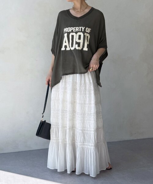 DouDou（ドゥドゥ） tシャツ シアーポンチョロゴTEE レディース