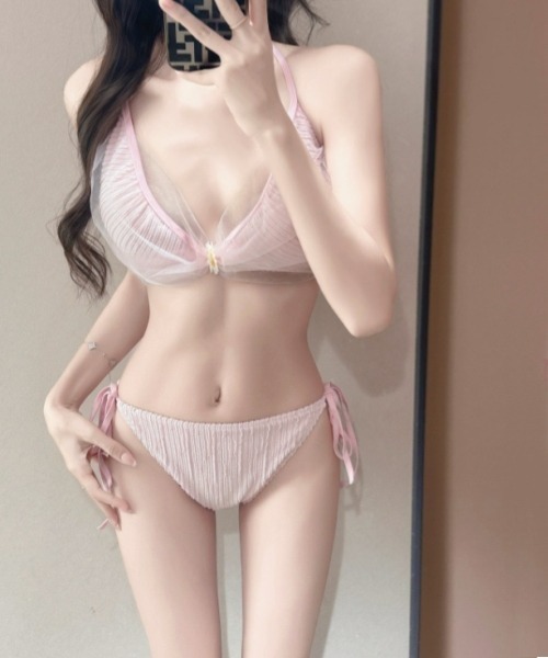 水着 ビキニ Y2K フェアリーグランジ gossip!ロサンゼルス 水着 「Y2Kガーリー」レトロデイジー メッシュ