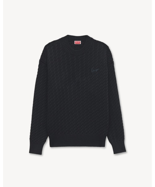 'KENZO Signature' エンブロイダリー ニット ジャンパー メンズの画像