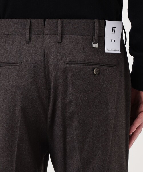 スラックス PT TRINO GENTS ウールストレッチ 1プリーツスラックス メンズの画像