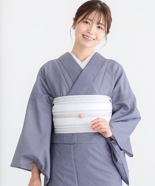 KIMONOMACHI 着物 レディース 夏着物 色無地 絽（駒絽）洗える単衣着物