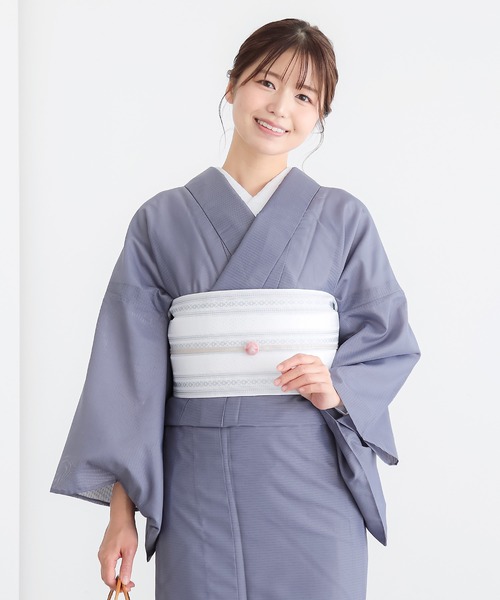 KIMONOMACHI 着物 レディース 夏着物 色無地 絽（駒絽）洗える単衣着物