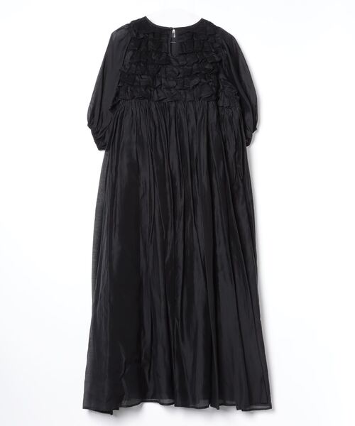 「CAROLINA GLASER」 半袖ワンピース MEDIUM ブラック レディース_画像2