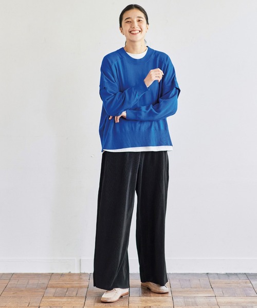 「avecmoi」 イージーパンツ X-LARGE ブラック レディース_画像9