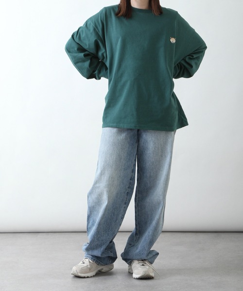 「ZIP FIVE」 長袖カットソー MEDIUM グリーン レディース_画像5