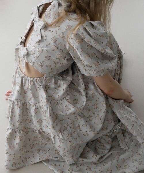 HONEY MI HONEY（ハニーミーハニー） ワンピース 半袖 floral jacquard