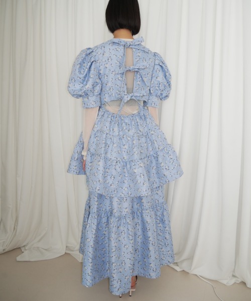 HONEY MI HONEY（ハニーミーハニー） ワンピース 半袖 floral jacquard