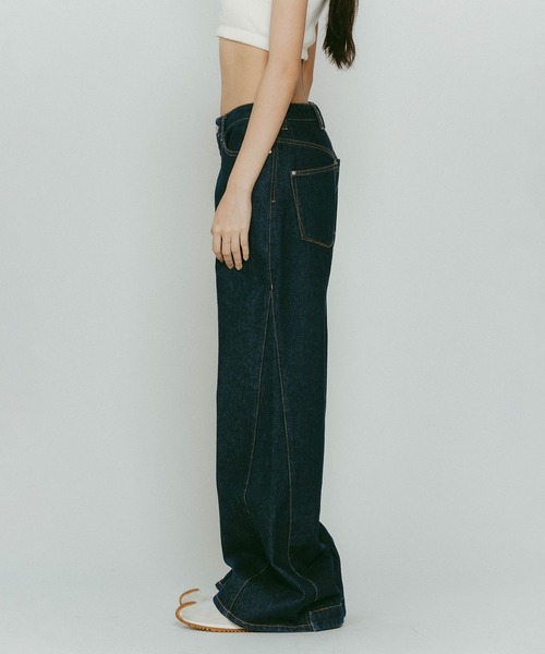 「Knuth Marf」 ブーツカットデニムパンツ S インディゴブルー レディース_画像4