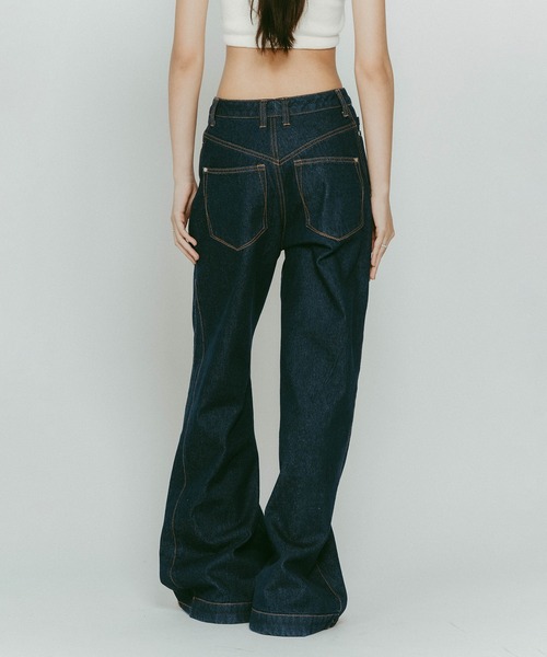 「Knuth Marf」 ブーツカットデニムパンツ S インディゴブルー レディース_画像5