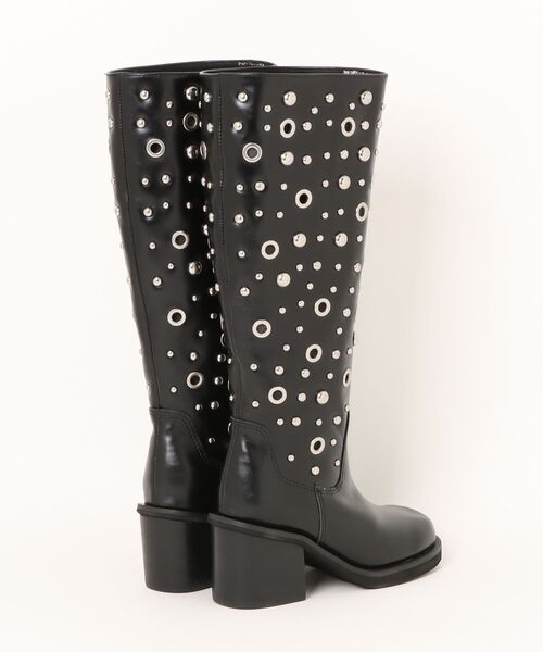 Jeffrey Campbell ラウンドスタッズロングブーツ ALL BLACK（オールブラック） ロング ブーツ ラウンドスタッズ ロング