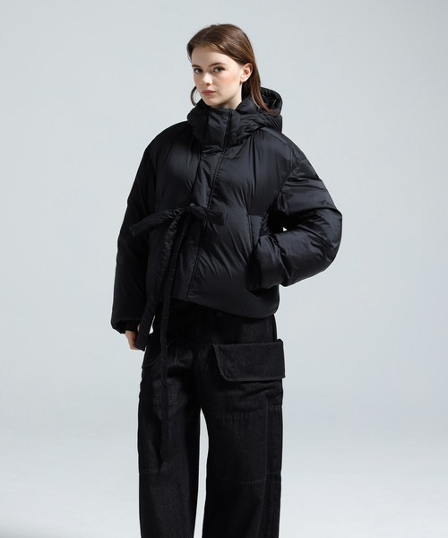 Y-3 ダウンコート ダウンジャケット HOODED PUFFER JACKET レディース
