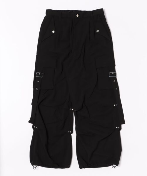 「HARE」 カーゴパンツ SMALL ブラック メンズ_画像2
