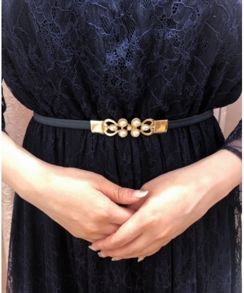 ベルト 結婚式ベルト パールモチーフゴムベルト 楽天1位