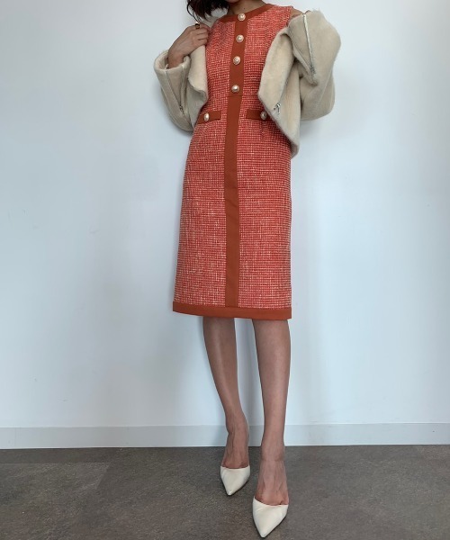 ワンピース カラーツイードスリーブレスワンピース Zozotown Paypayモール店 通販 Paypayモール