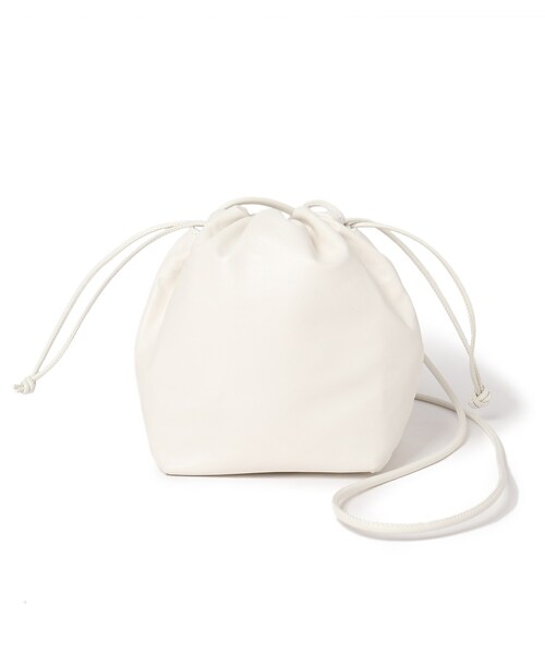 DRESSTERIOR　ラムレザーバルーンバッグ　ホワイト DRESSTERIOR（ドレステリア） ショルダーバッグ バッグ ラムレザー