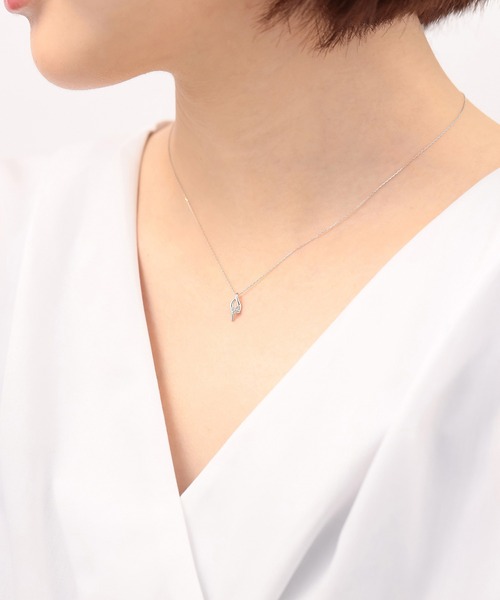 BLOOM(ブルーム) K10 ホワイトゴールド ダイヤモンド ネックレス BLOOM（アクセサリー） ネックレス K10 ホワイトゴールド