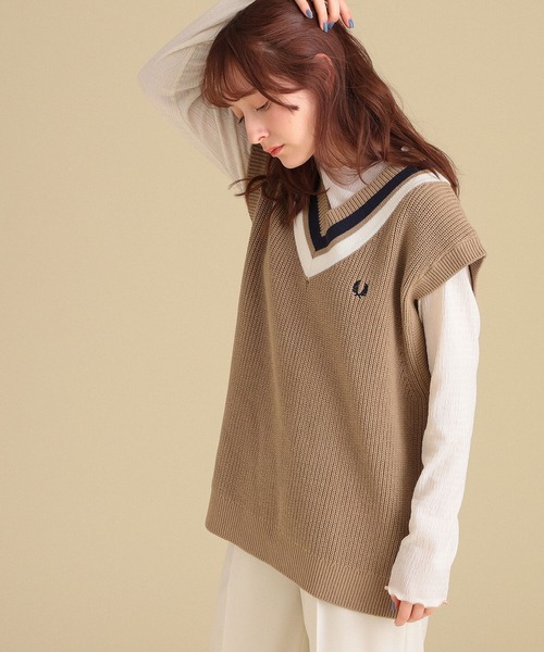 ベスト FRED PERRY × Ray BEAMS / 別注 チルデン ベスト :65953676