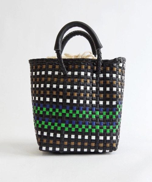 WOVEN (ウーヴン) メルカドかごバッグ レザーハンドル 極美品