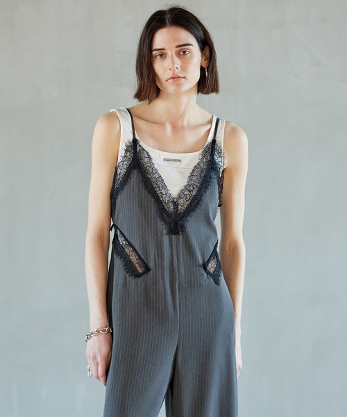サロペット・オーバーオール・オールインワン PRANK PROJECT Cotton Lace Jumpsuit PRANK PROJECT（プランクプロジェクト） オールインワン トリムレース