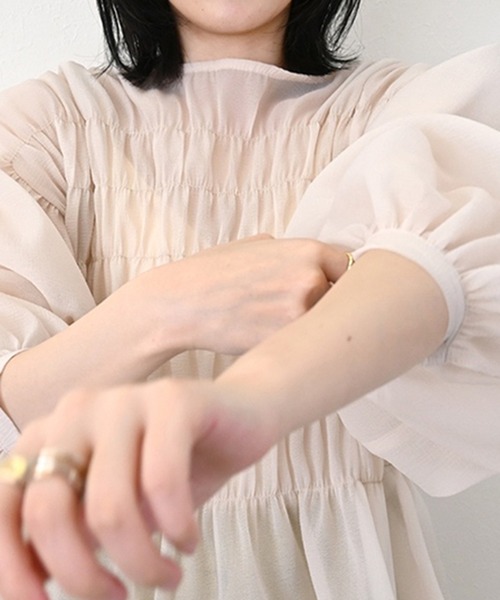 STYLEBLOCK ブラウス シャツ ワッシャーシアーシャーリング