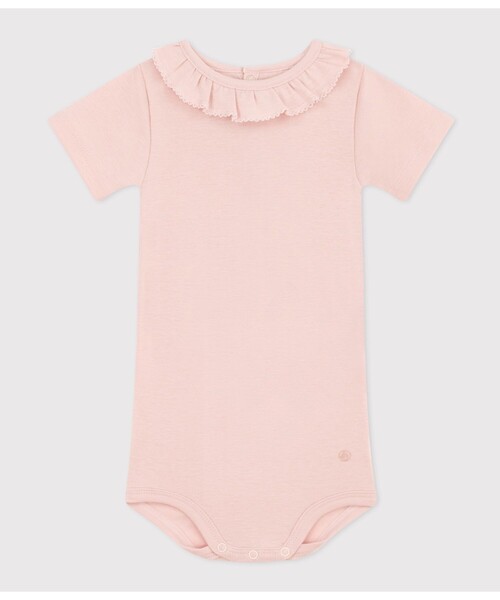 PETIT BATEAU（プチバトー） ベビー服 ロンパース 衿付き半袖ボディ 