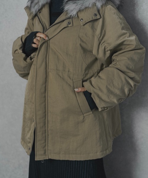 ANOGH ジャケット ブルゾン NYLON TWILL HOOD BLOUSON レディース  