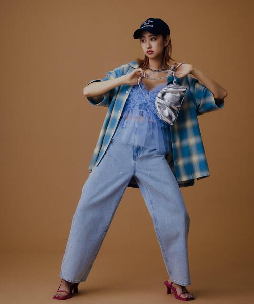【希少】 ラディアル　13SS　オンブレチェックシャツ　オープンカラー　水色　M SENSE OF PLACE by URBAN RESEARCH シャツ 「Sサイズあり」「ユニ