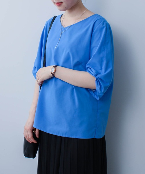 ブラウス シャツ 「L〜5L 大きいサイズ」レーシーフライヨークVネックブラウス 半袖 春夏 レディース L～5L】レーシーフライヨークVネックブラウス | レスウェル