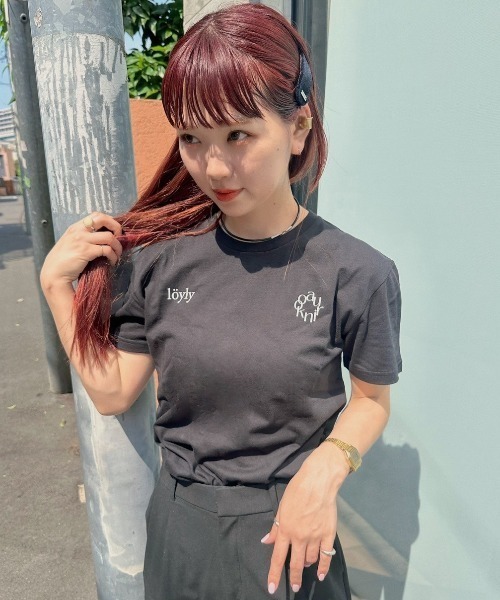 tシャツ 「ZOZOTOWN限定」LHP×momo/Organic cotton「aurinkoo」logo print T (Ladys)/lhpm ZOZOTOWN限定】LHP×momo/Organic cotton【aurinkoo】print T