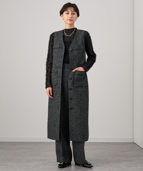 24AW✨ANAYI アナイ インターツイード４ポケットジレ ワンピース ANAYI ワンピース 「セットアップ対応商品」インターツイード4
