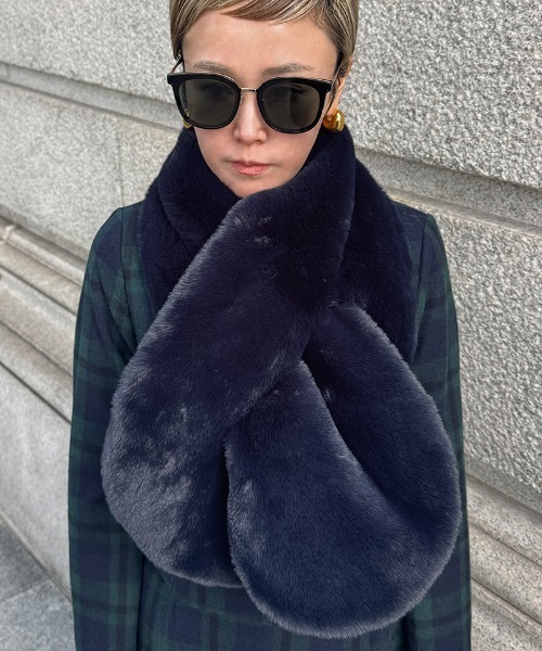 マフラー ストール エコファーマフラー レディース : ZOZOTOWN Yahoo