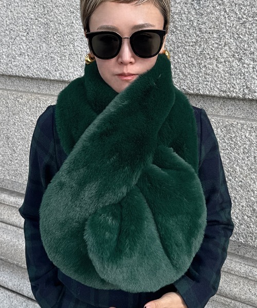 マフラー ストール エコファーマフラー レディース : ZOZOTOWN Yahoo