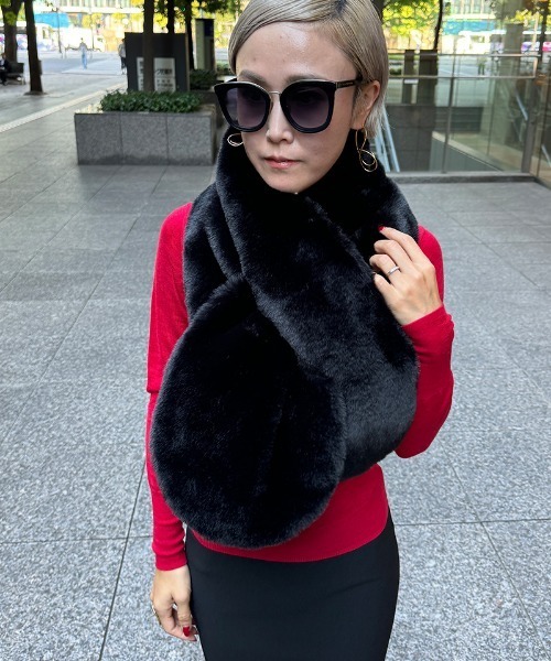 マフラー ストール エコファーマフラー レディース : ZOZOTOWN Yahoo