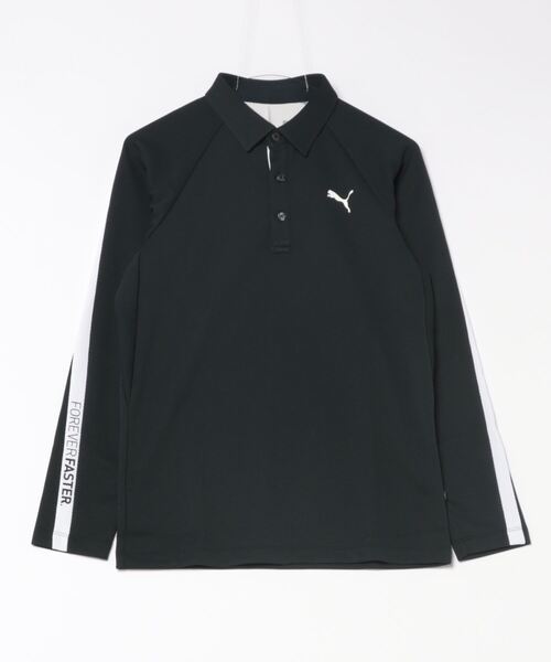 PUMA GOLF 長袖ポロシャツ ベージュ/ブラック メンズ-ゴルフ-PUMA-x-OUTDOOR-