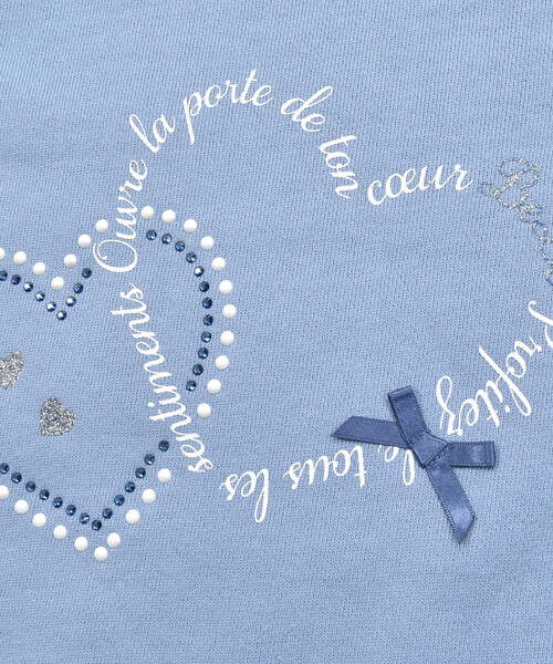 BeBe（ベベ） トレーナー 肩フリルハートロゴトレーナー(90~150cm