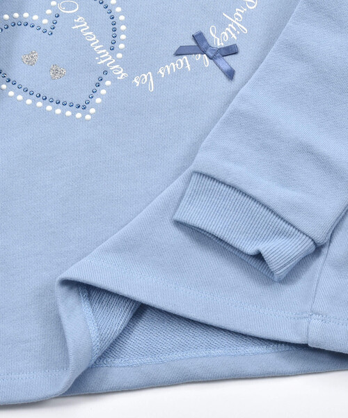 BeBe（ベベ） トレーナー 肩フリルハートロゴトレーナー(90~150cm