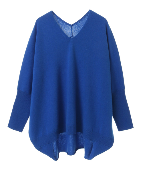 Liesse ニット セーター カシミア混前後Vドルマンニット