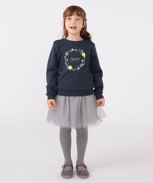 SHIPS フリル付きネイビートレーナー SHIPS（シップス） トレーナー SHIPS KIDS:100〜130cm / ミュージック