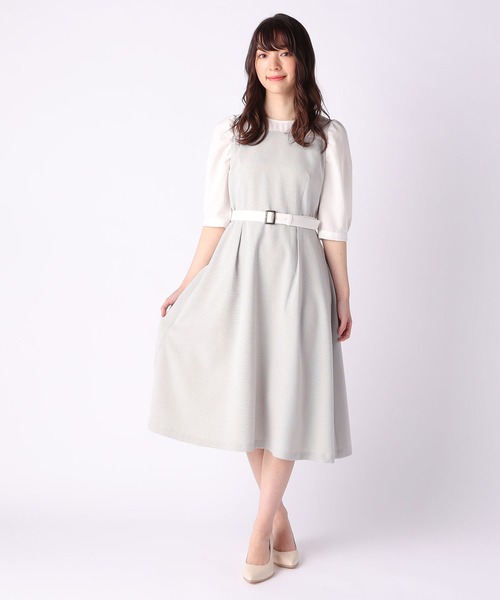 【LAISSE PASSE】半袖ワンピース 黒 LAISSE PASSE 「LAISSE PASSE」 半袖ワンピース LARGE ブラック
