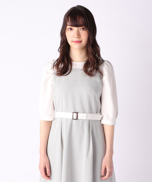 【LAISSE PASSE】半袖ワンピース 黒 LAISSE PASSE 「LAISSE PASSE」 半袖ワンピース LARGE ブラック