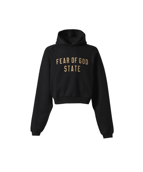 パーカー FLEECE CROPPED HOODIE レディース