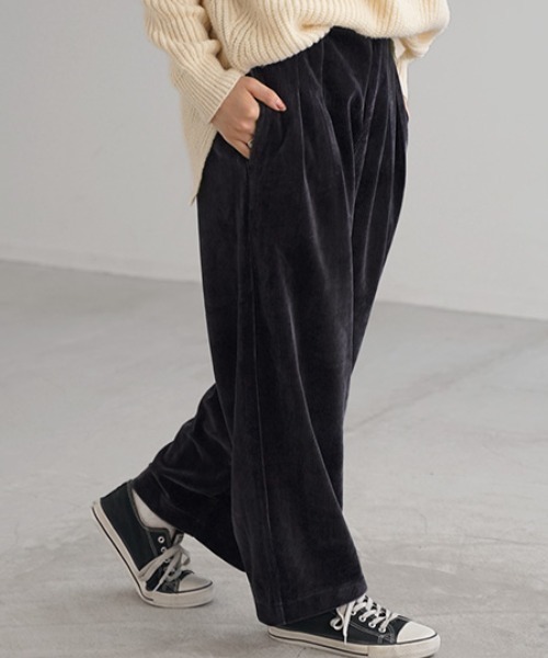 HUG.U（ハグユー） パンツ 暖かコーデュロイパンツ マイクロ起毛裏地