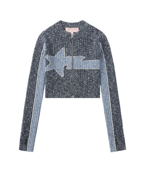 ニット セーター BAPY BAPE STA ZIP UP KNIT レディース