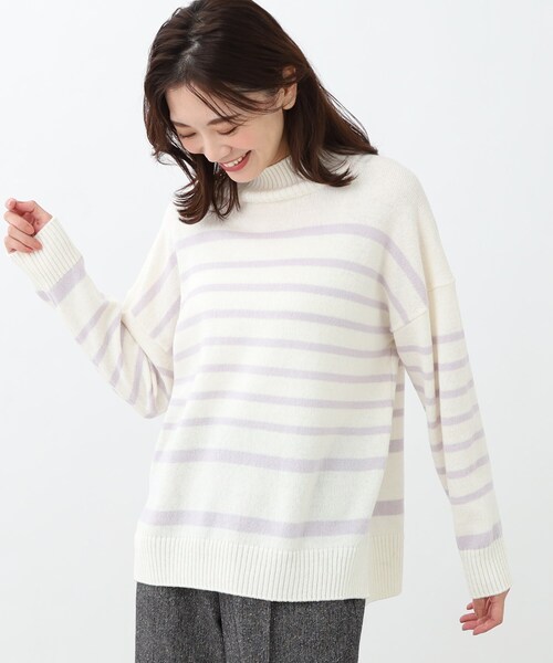 ニット セーター 「春SALE／手洗い可／レイヤードにもおすすめ」プチハイネックニット レディース
