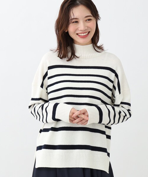 ニット セーター 「春SALE／手洗い可／レイヤードにもおすすめ」プチハイネックニット レディース Reflect ニット セーター 「春SALE／手洗い可／レイヤードにも