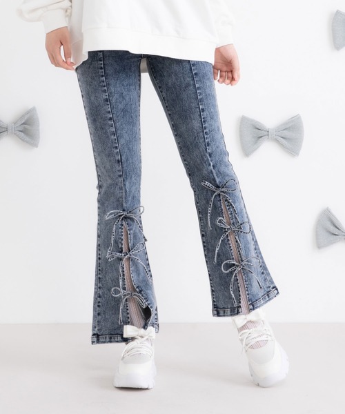 Millor TOKYO（ミラートーキョー） パンツ トリプルリボンスリット